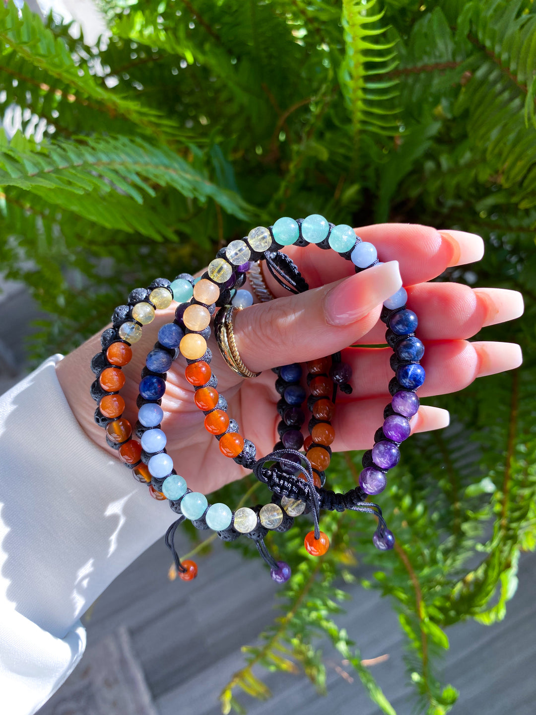 Masculine Chakra &amp; Lava Stone Bracelet