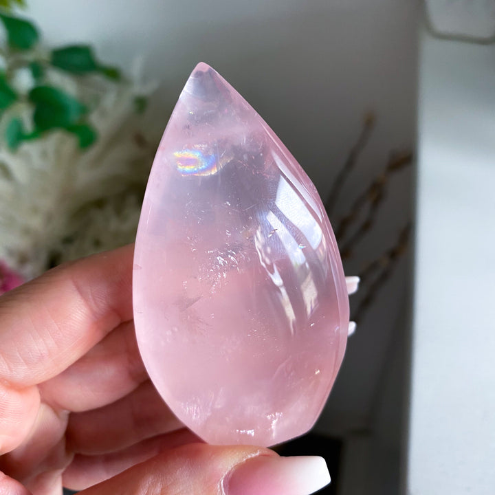Gemmy Rose Quartz Flame Freeform #1