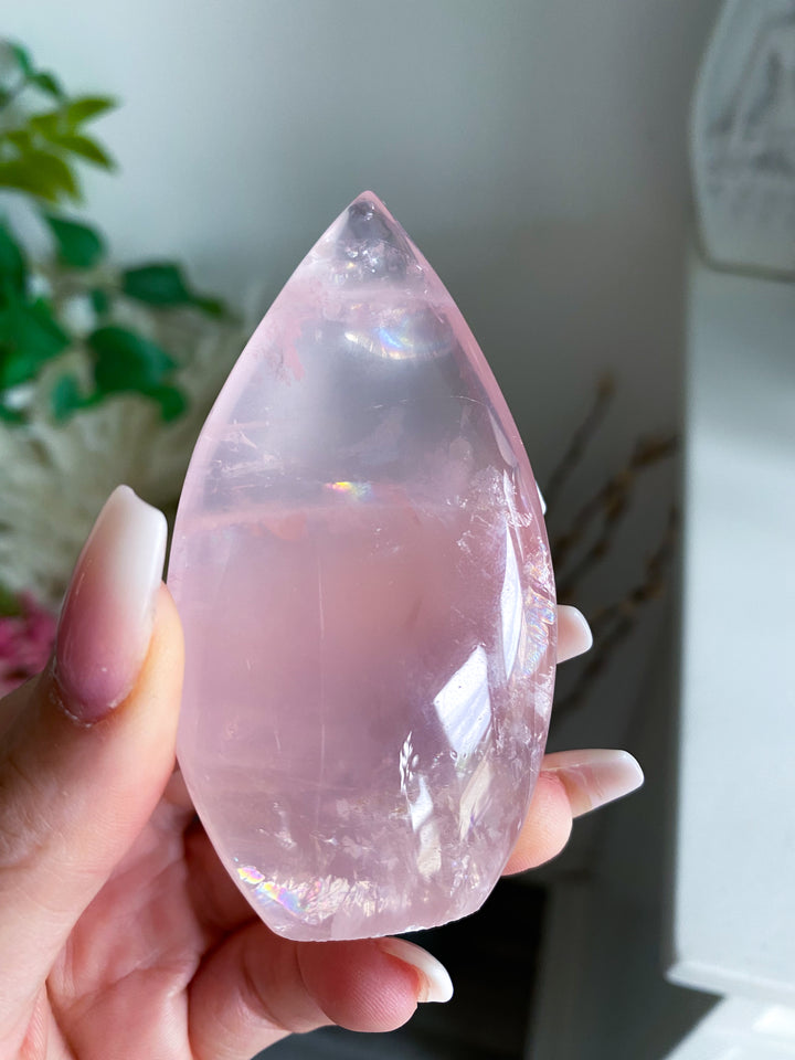 Gemmy Rose Quartz Flame Freeform #1