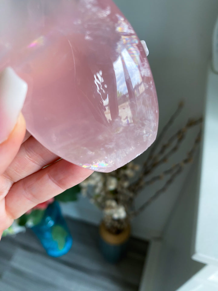 Gemmy Rose Quartz Flame Freeform #1