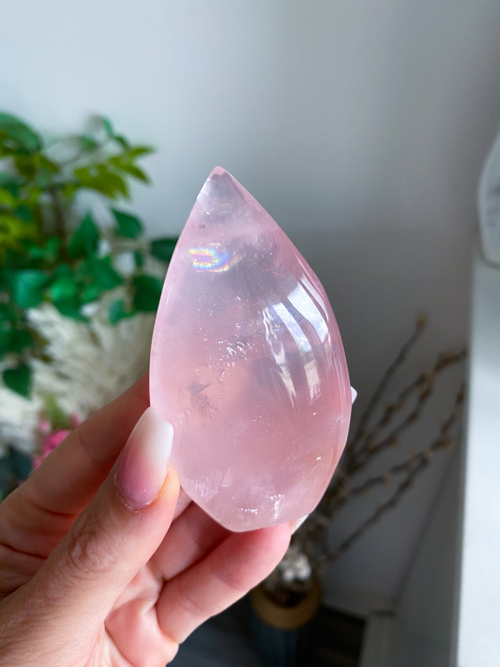 Gemmy Rose Quartz Flame Freeform #1