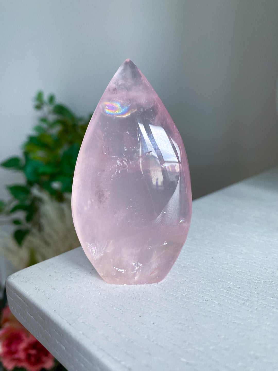 Gemmy Rose Quartz Flame Freeform #1