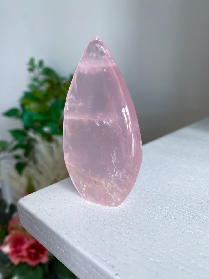Gemmy Rose Quartz Flame Freeform #1