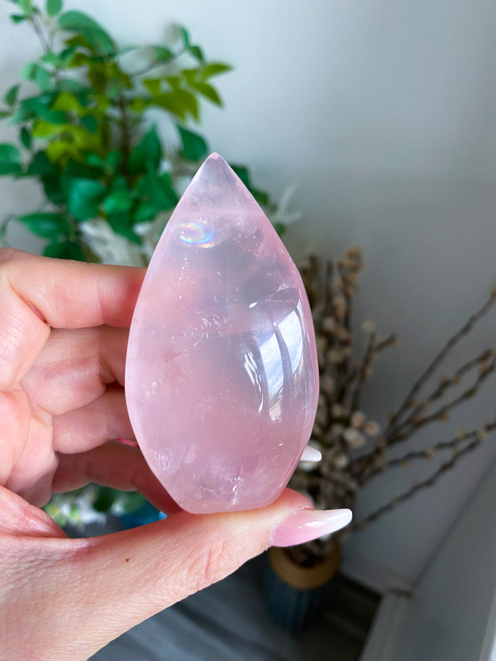 Gemmy Rose Quartz Flame Freeform #1