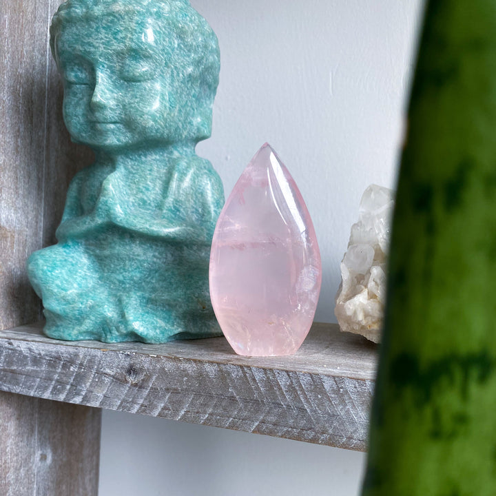 Gemmy Rose Quartz Flame Freeform #1