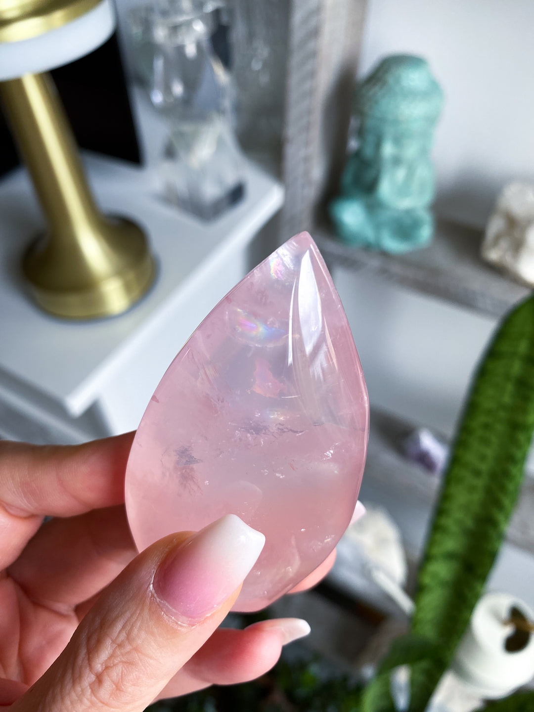 Gemmy Rose Quartz Flame Freeform #1