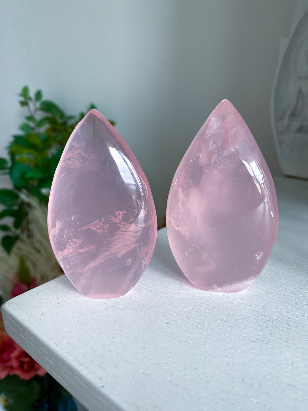 Gemmy Rainbow Rose Quartz Flame Freeform #2