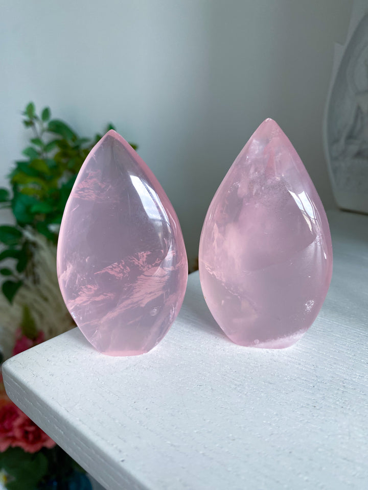 Gemmy Rainbow Rose Quartz Flame Freeform #2