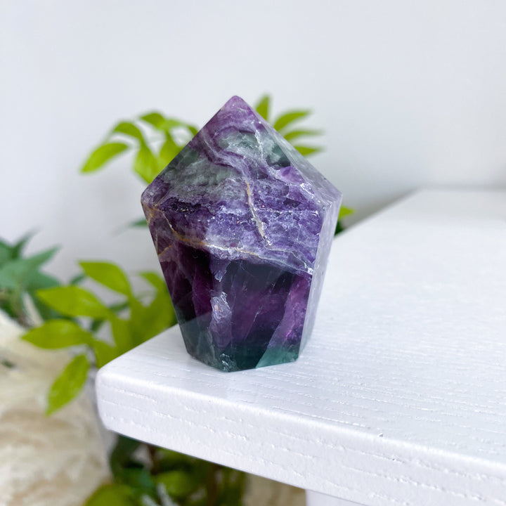 Purple, Green Fluorite Point - Get EXACT Stone