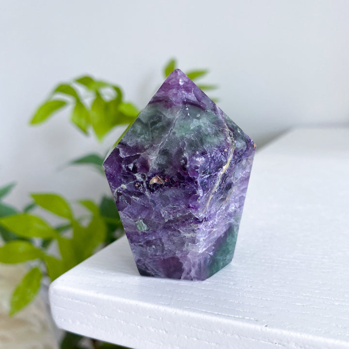 Purple, Green Fluorite Point - Get EXACT Stone