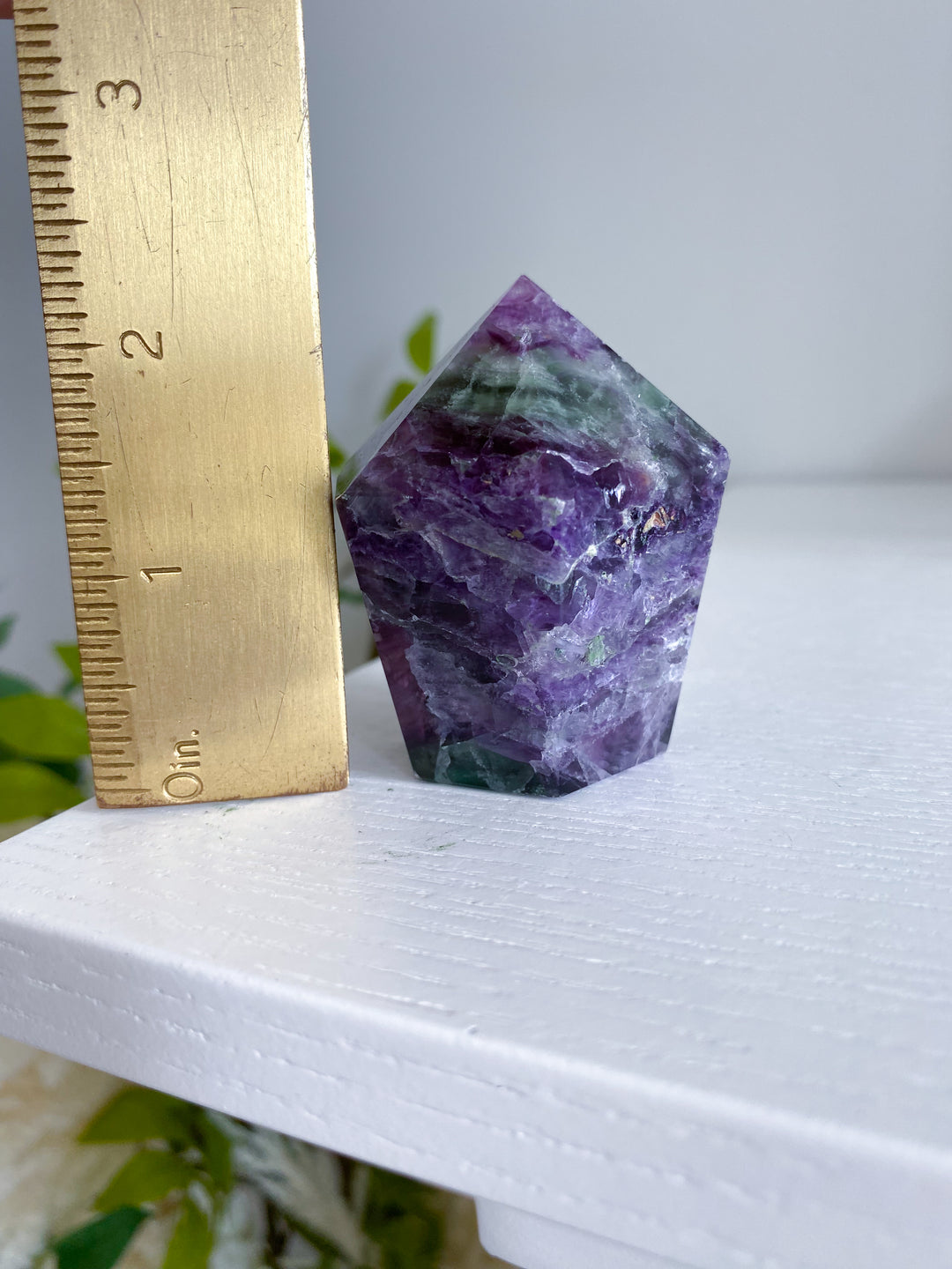 Purple, Green Fluorite Point - Get EXACT Stone