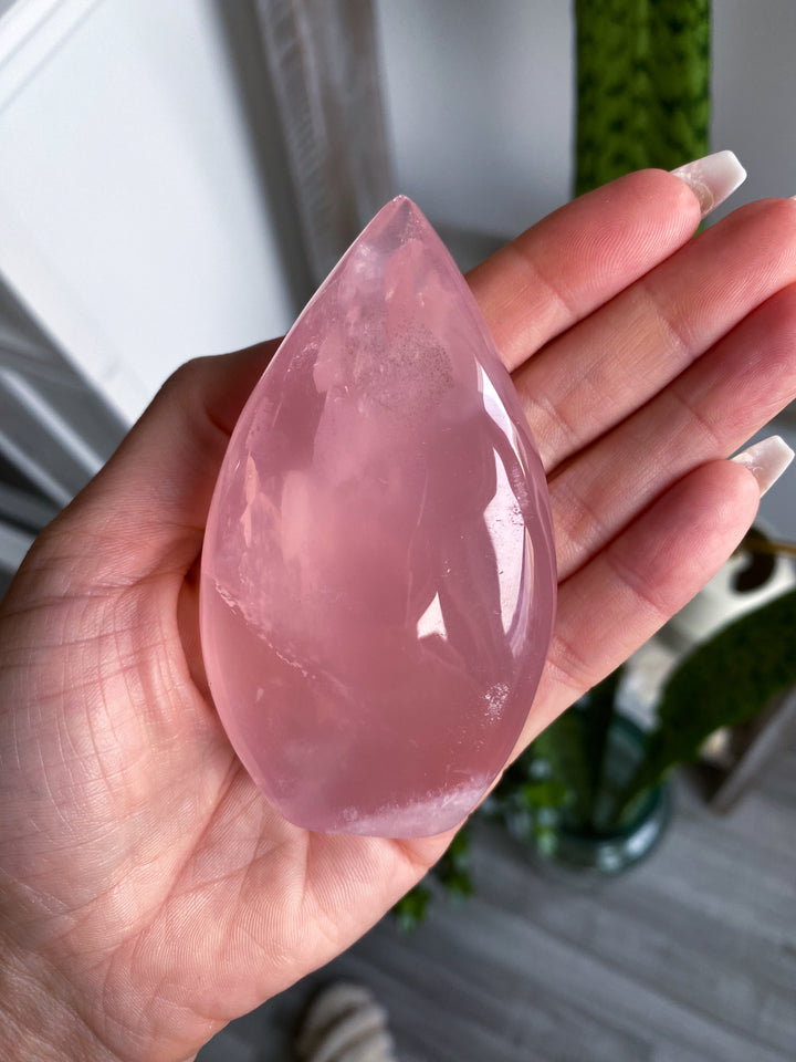 Gemmy Rainbow Rose Quartz Flame Freeform #2