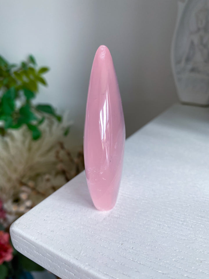 Gemmy Rose Quartz Flame Freeform #3