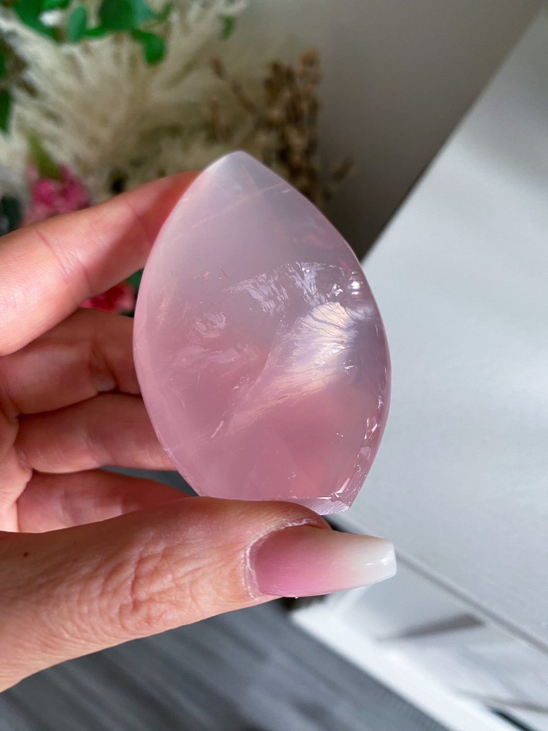Gemmy Rose Quartz Flame Freeform #3