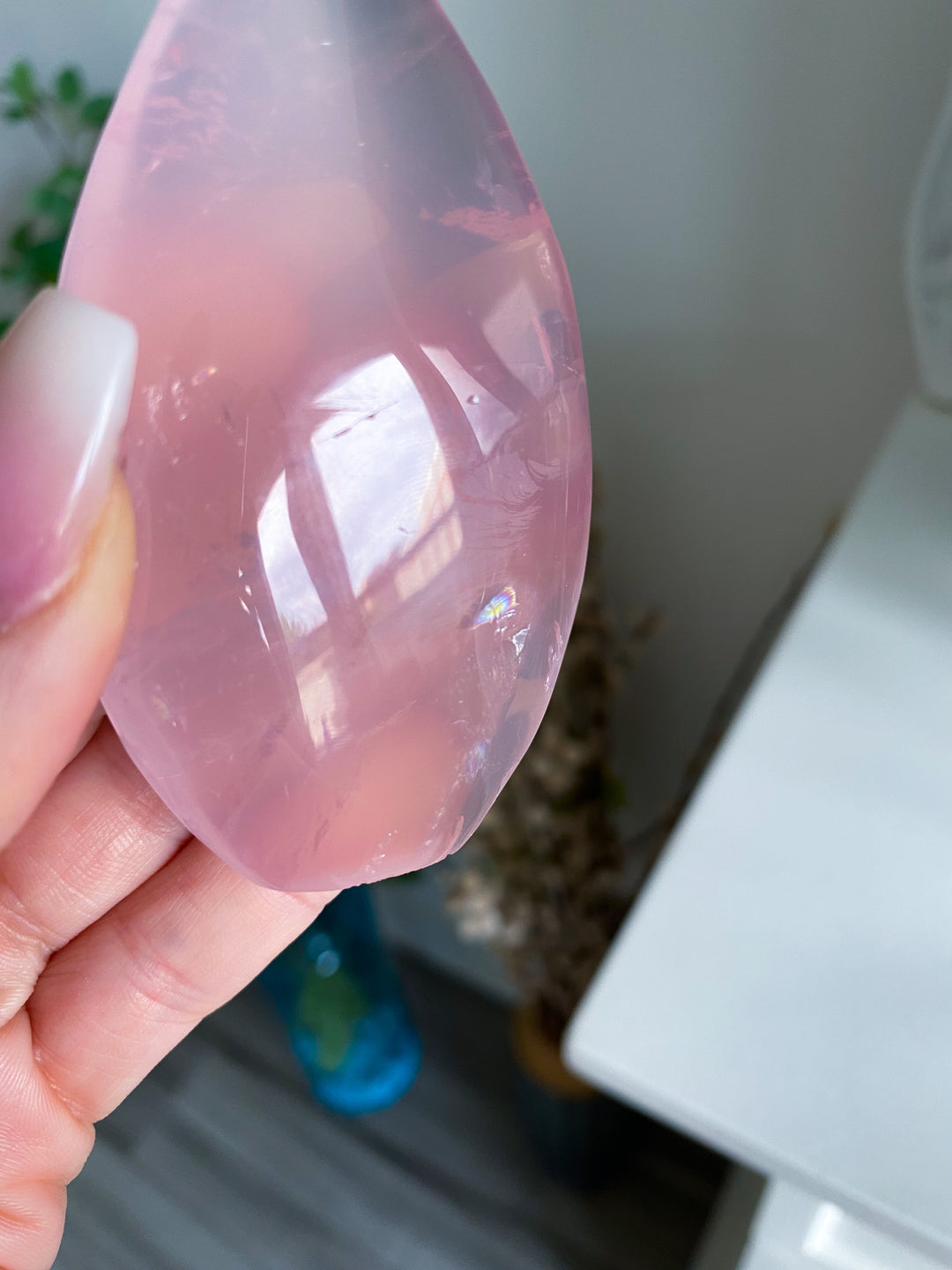 Gemmy Rose Quartz Flame Freeform #3
