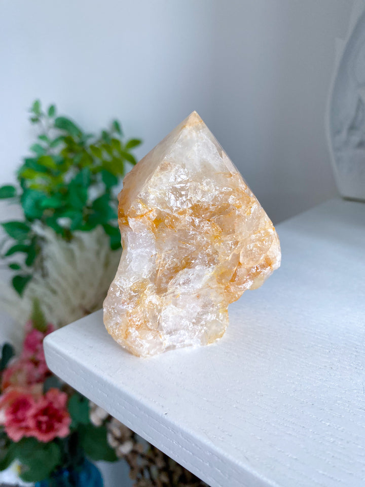 Large Golden Healer Quartz Top Polish Point 