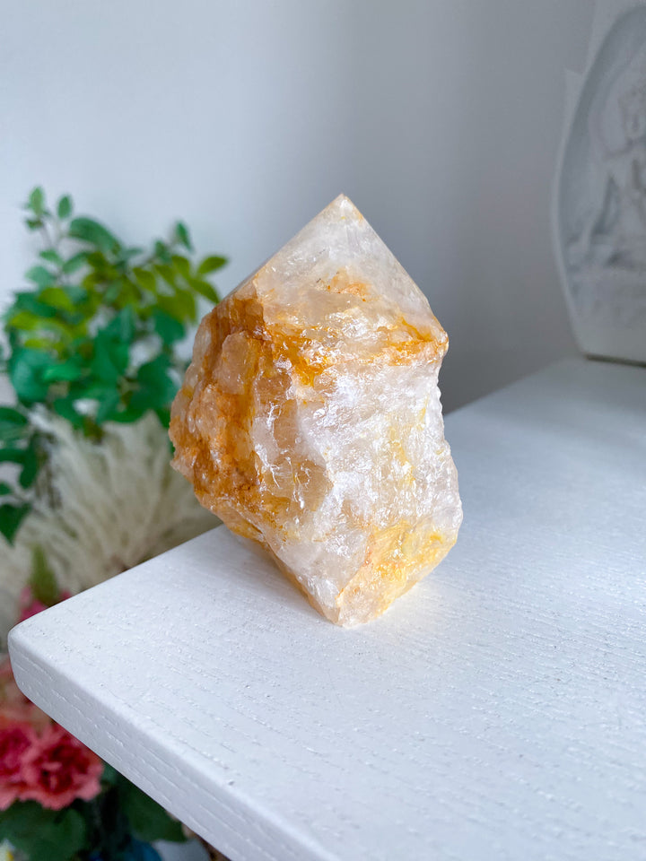 Large Golden Healer Quartz Top Polish Point 