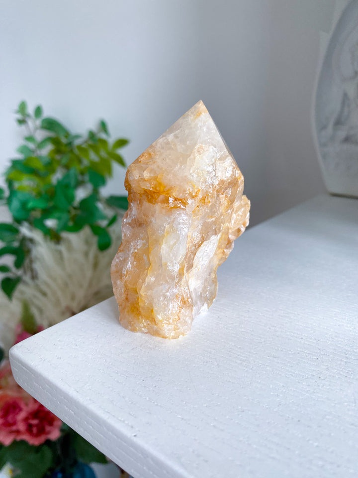 Large Golden Healer Quartz Top Polish Point 
