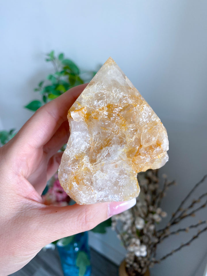 Large Golden Healer Quartz Top Polish Point 
