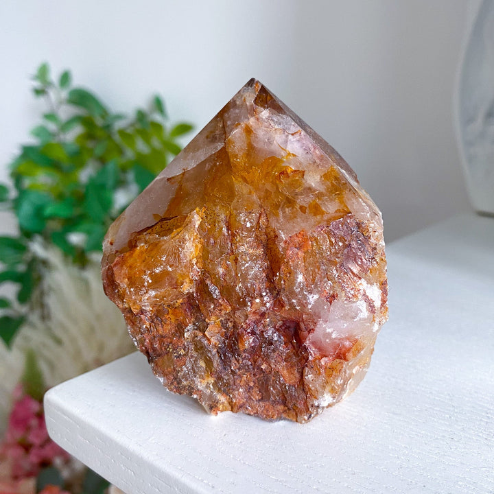 Large Golden Healer Quartz Top Polish Point 