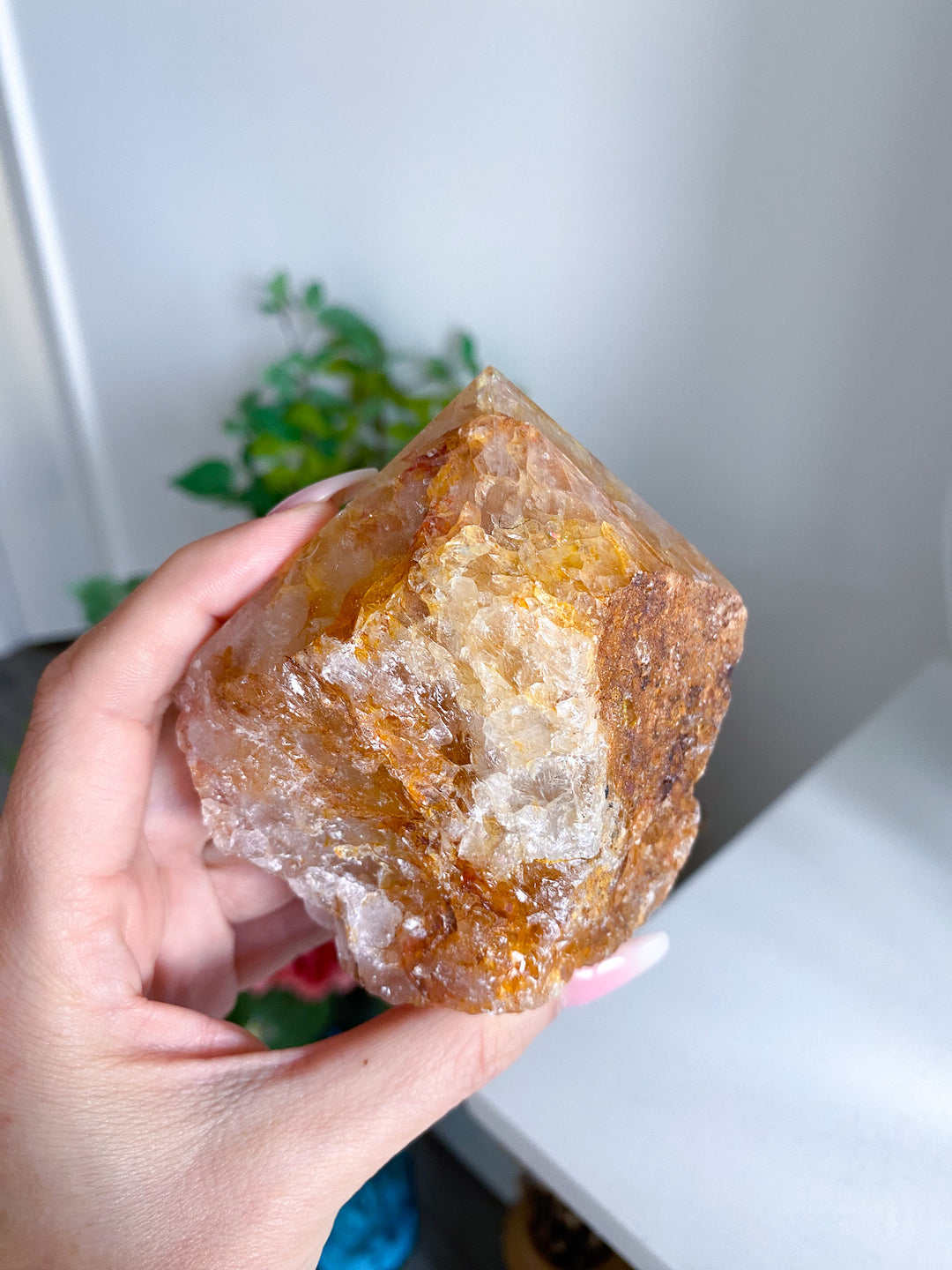 Large Golden Healer Quartz Top Polish Point 