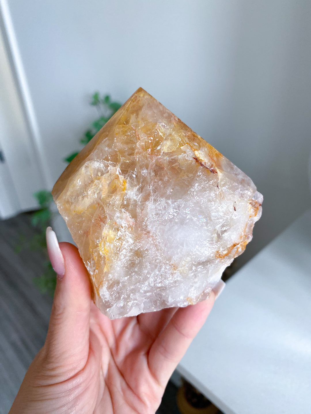 Large Golden Healer Quartz Top Polish Point 