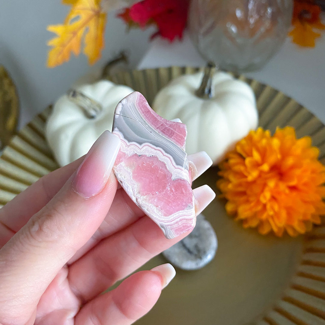Rough Edge Rhodochrosite Slab 