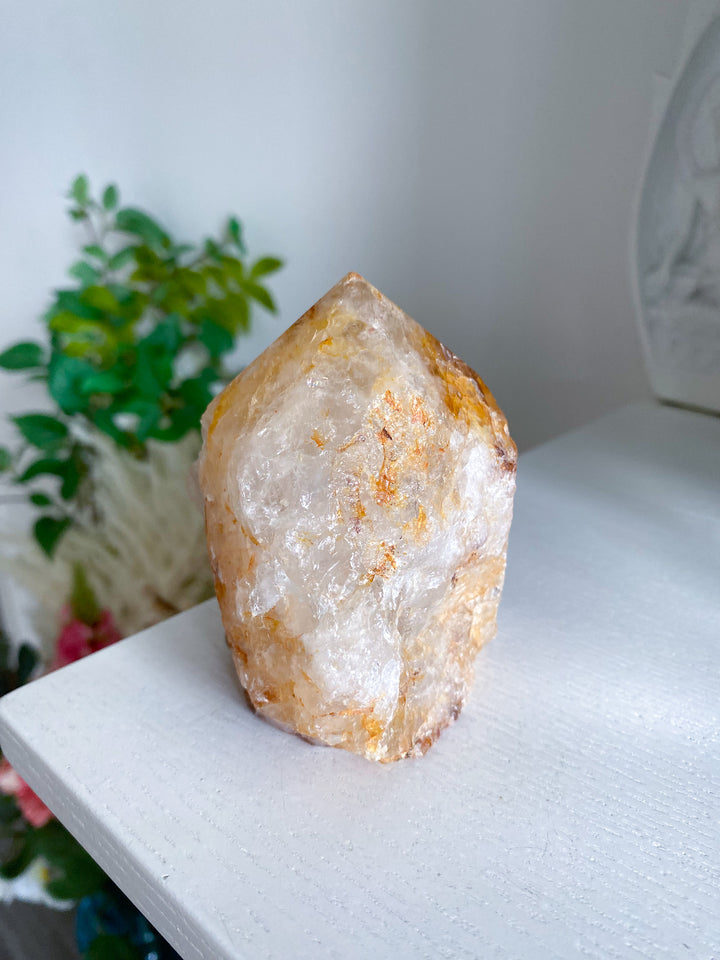 Large Golden Healer Quartz Top Polish Point 