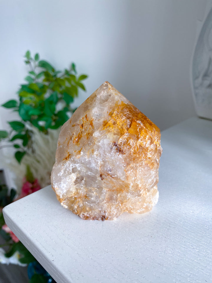 Large Golden Healer Quartz Top Polish Point 