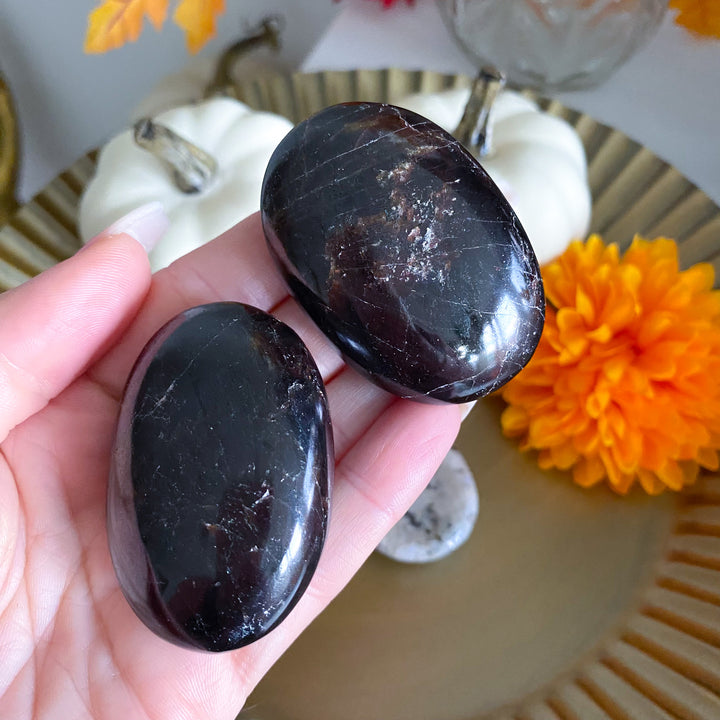 Small Garnet Palm Stone