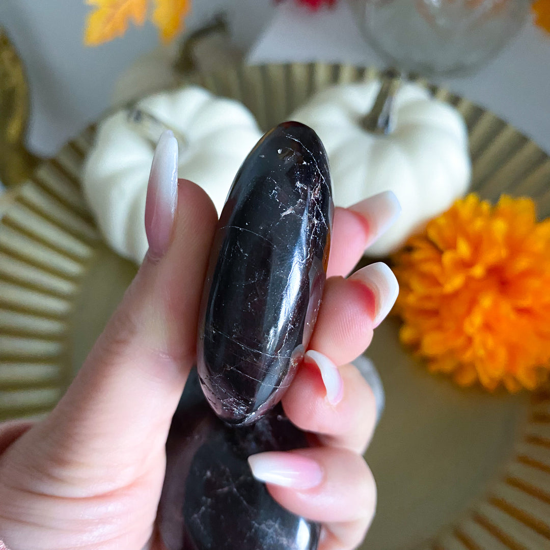 Small Garnet Palm Stone