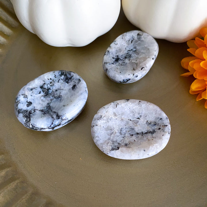 Thick Rainbow Moonstone Worry Stone