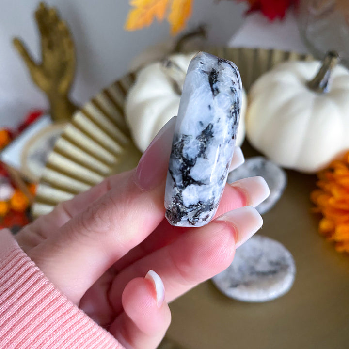 Thick Rainbow Moonstone Worry Stone