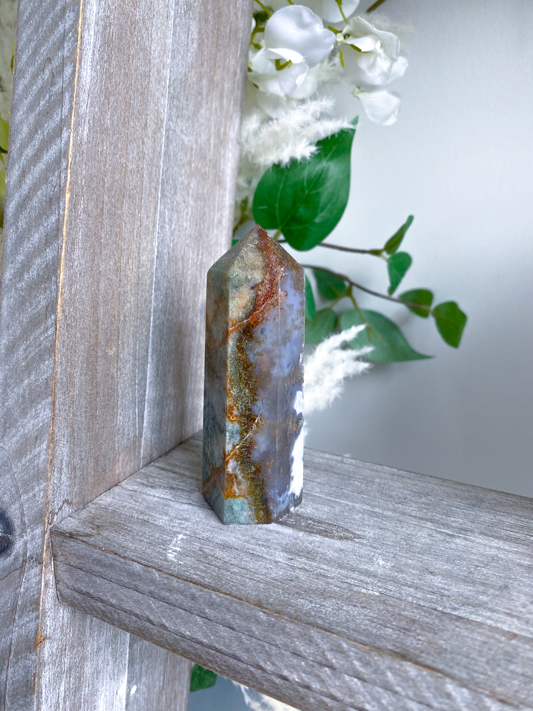 Colorful Moss Agate Tower #3