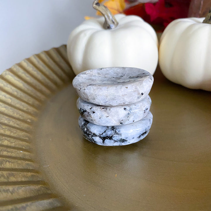 Thick Rainbow Moonstone Worry Stone