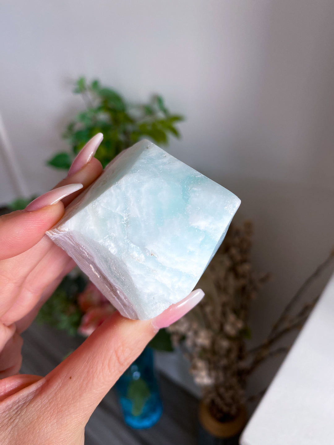 Caribbean Calcite Point Top Polish 