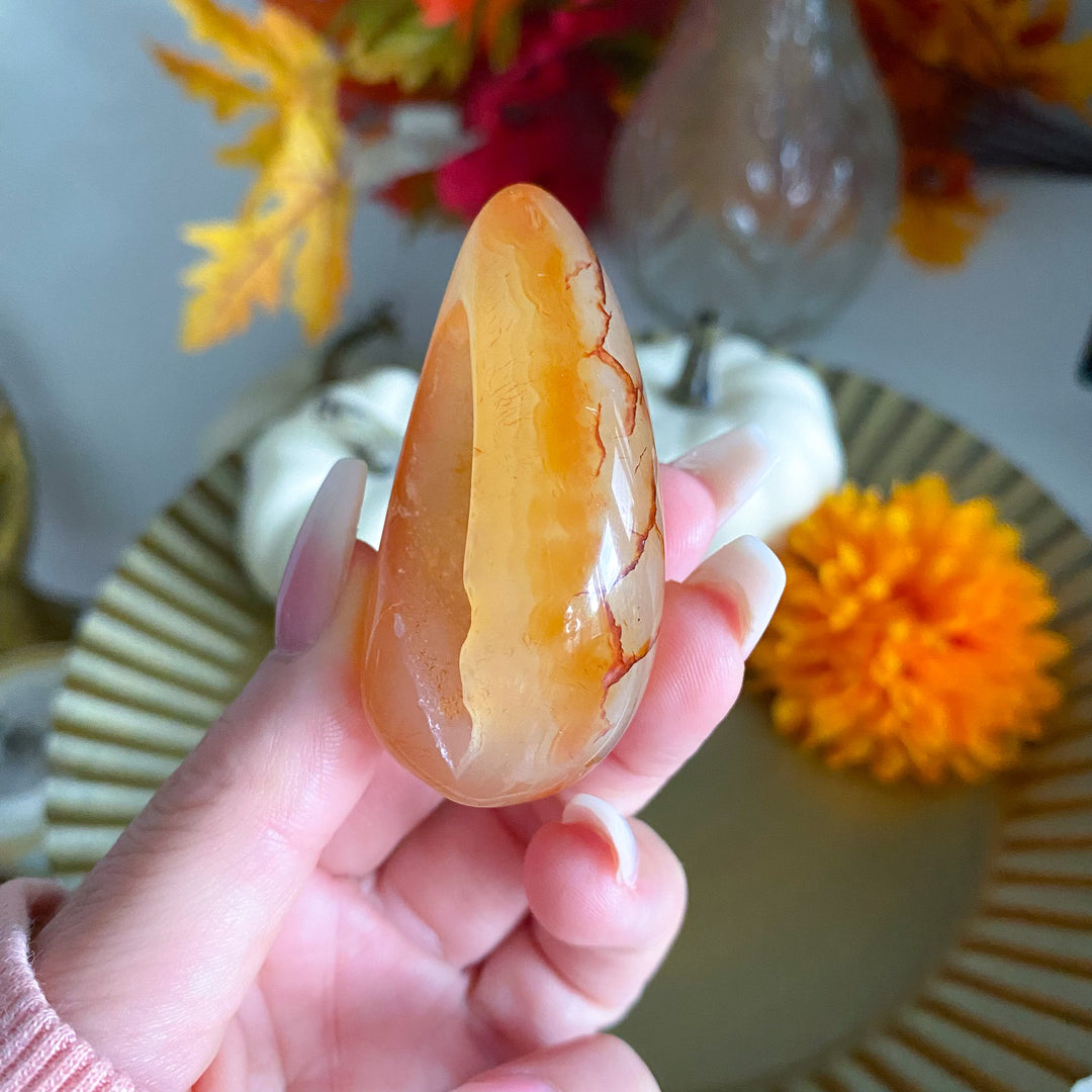 Carnelian Druzy Egg 
