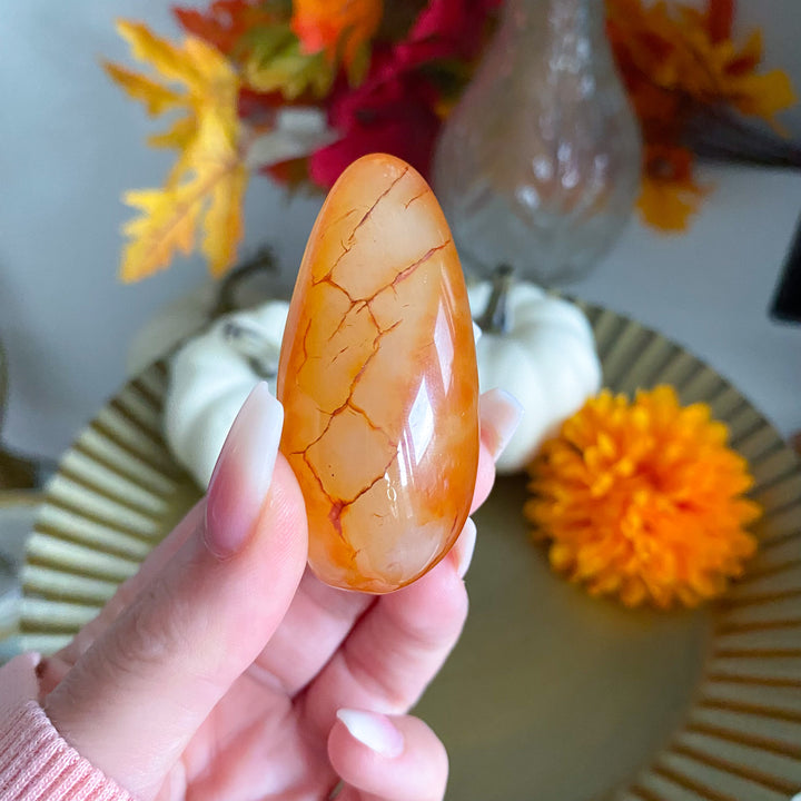 Carnelian Druzy Egg 