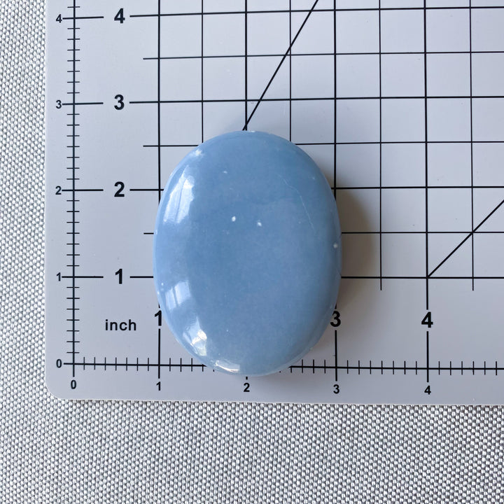 Large Flat Angelite Palm Stone 