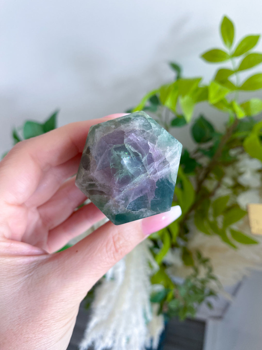 Green, Purple Crackle Fluorite Point - Get EXACT Piece