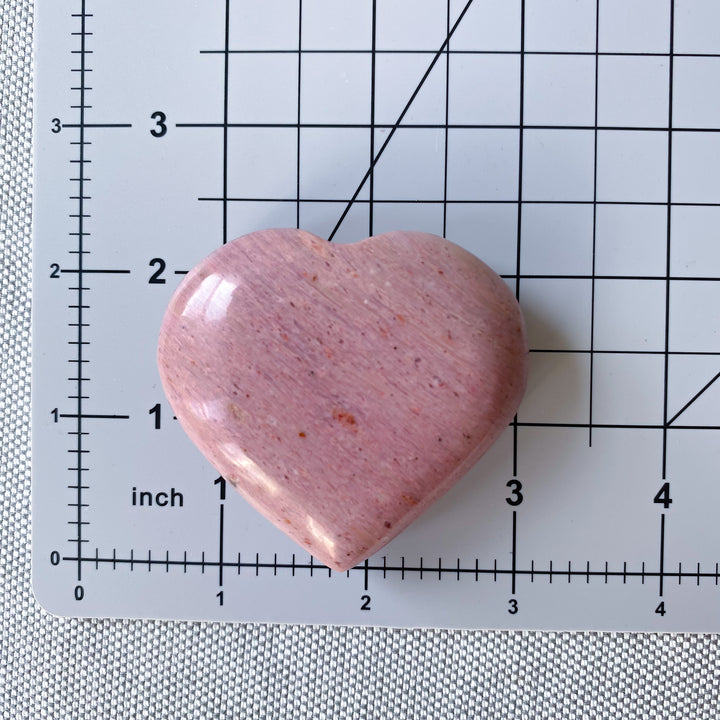 Pink Petrified Wood Heart 