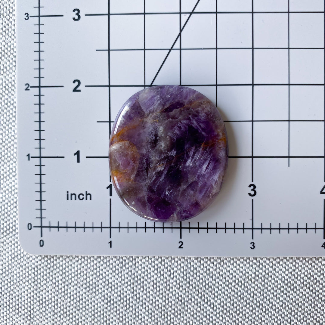 Flat Alien Amethyst Palm Stone 
