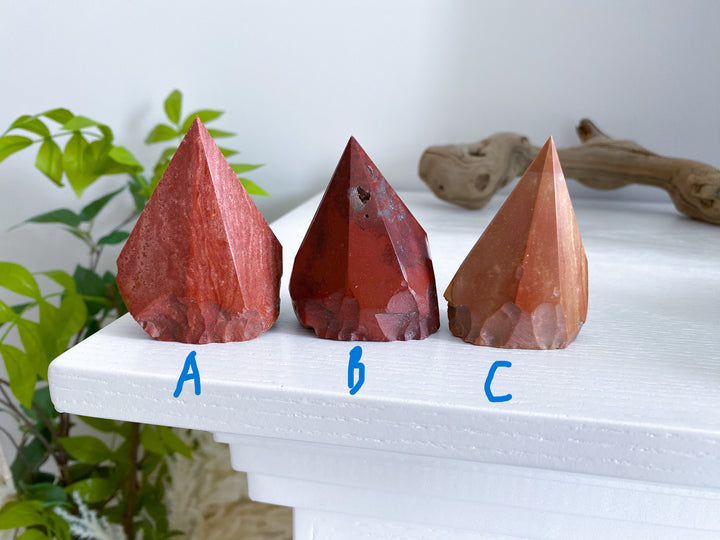 Red Jasper Top Polish Point - You Choose