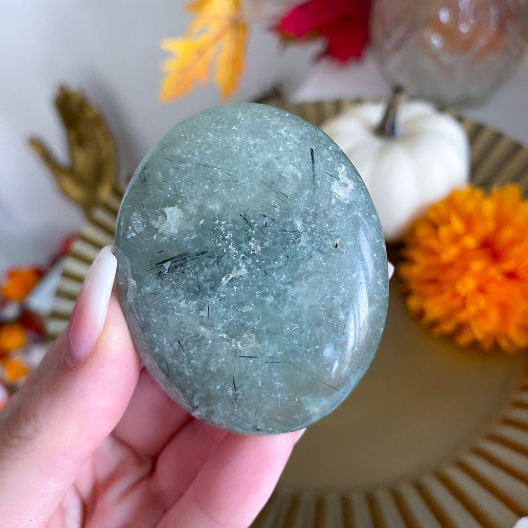 Prehnite Palm Stone 