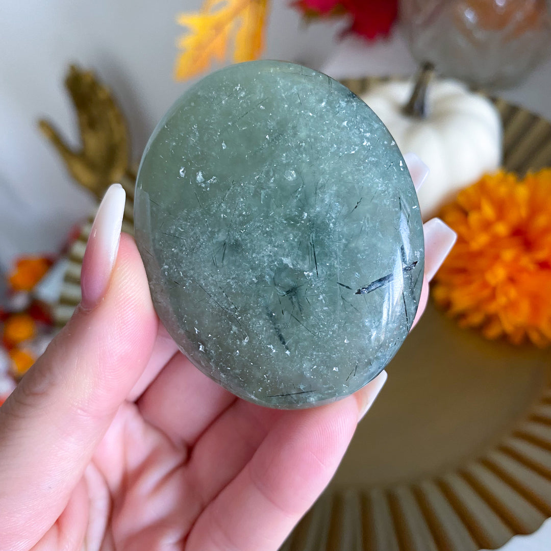 Prehnite Palm Stone 