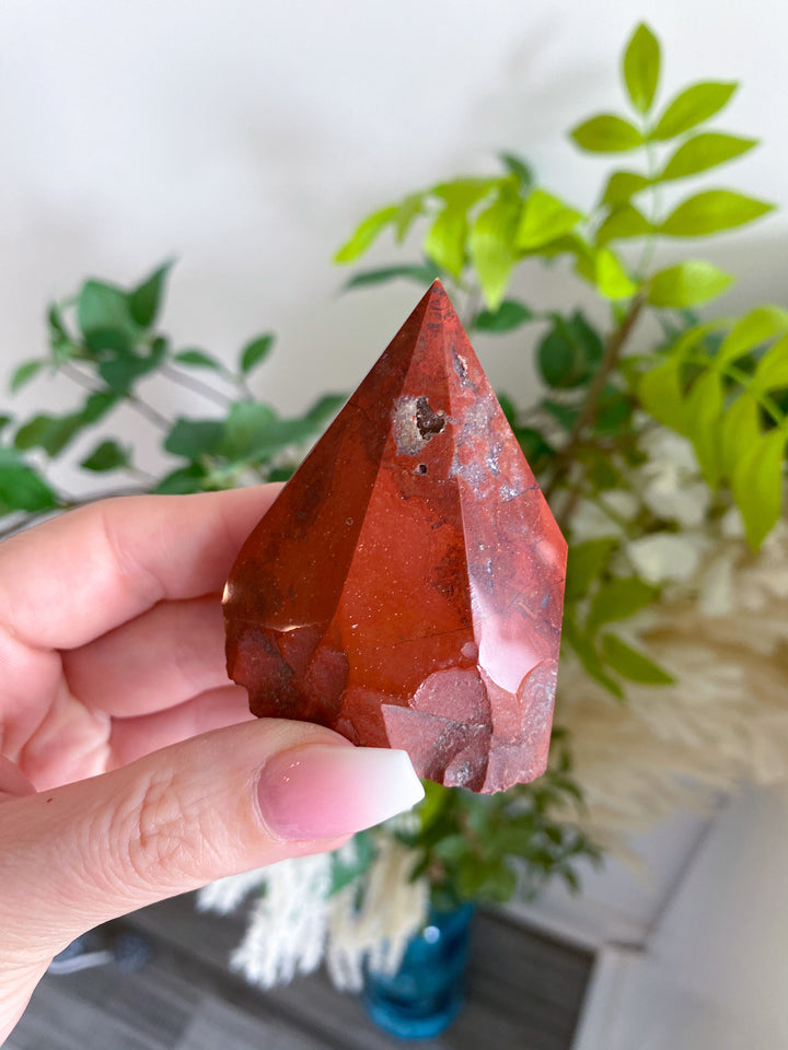 Red Jasper Top Polish Point - You Choose