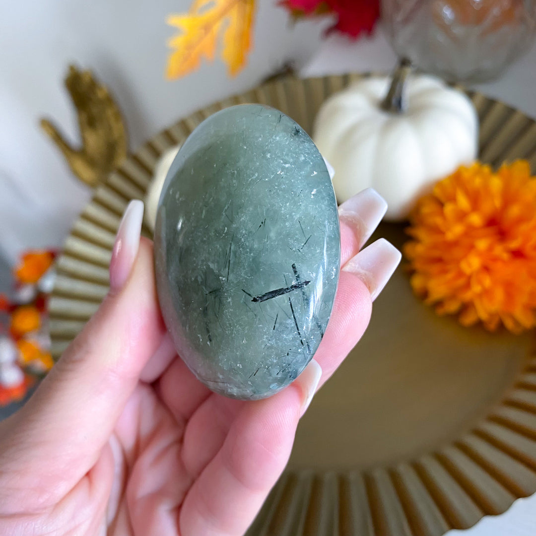Prehnite Palm Stone 