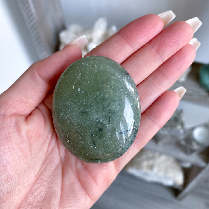 Prehnite Palm Stone 