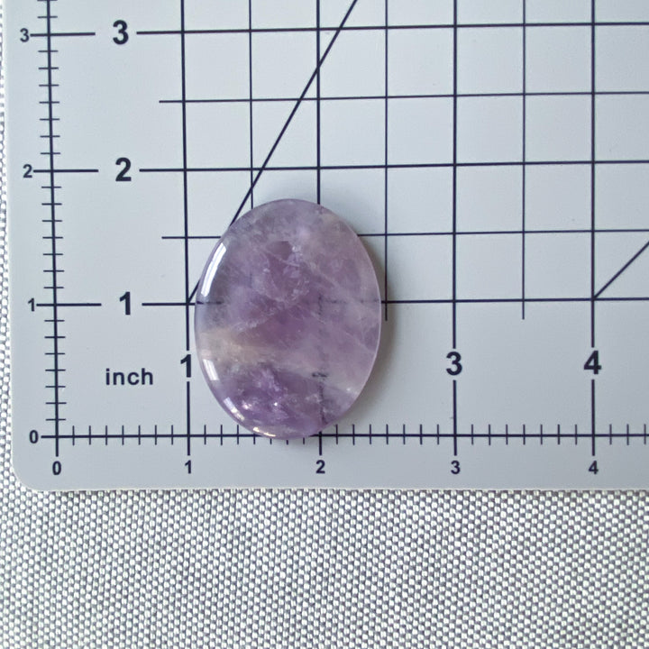 Flat Glassy Amethyst Palm Stone 