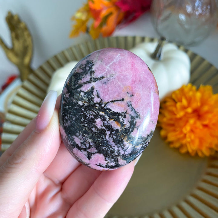 Rhodonite Palm Stone 